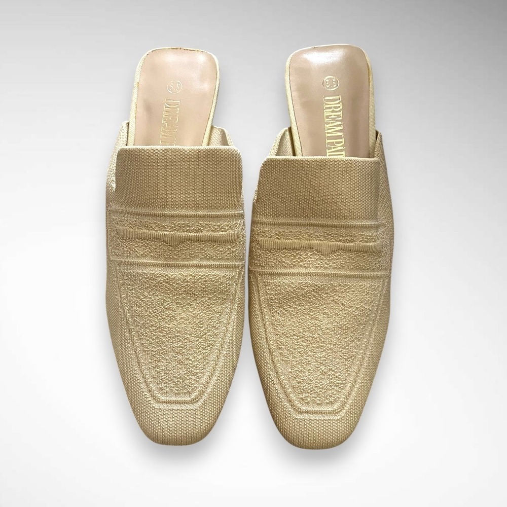 DREAM PAIRS Cream Beige Loader Upper Slide Sandals - Picture 3 of 8